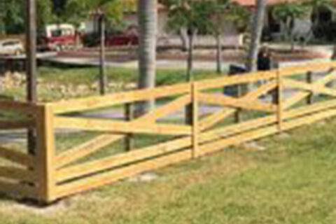 wooden fencing on garden