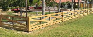fencing surrounds